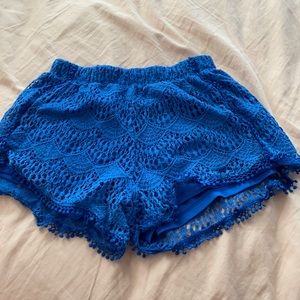 Girls Large dressy cute shorts, Blue